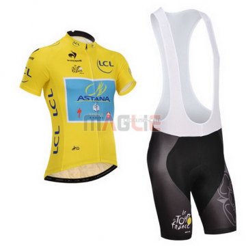 Maglia Astana manica corta 2014 giallo